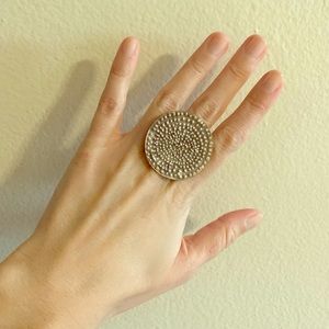 Silver adjustable ring